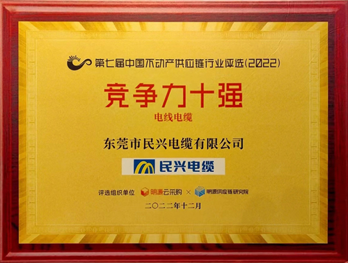 莞企DB彩票
荣登2022年中国不动产供应链行业竞争力十强
